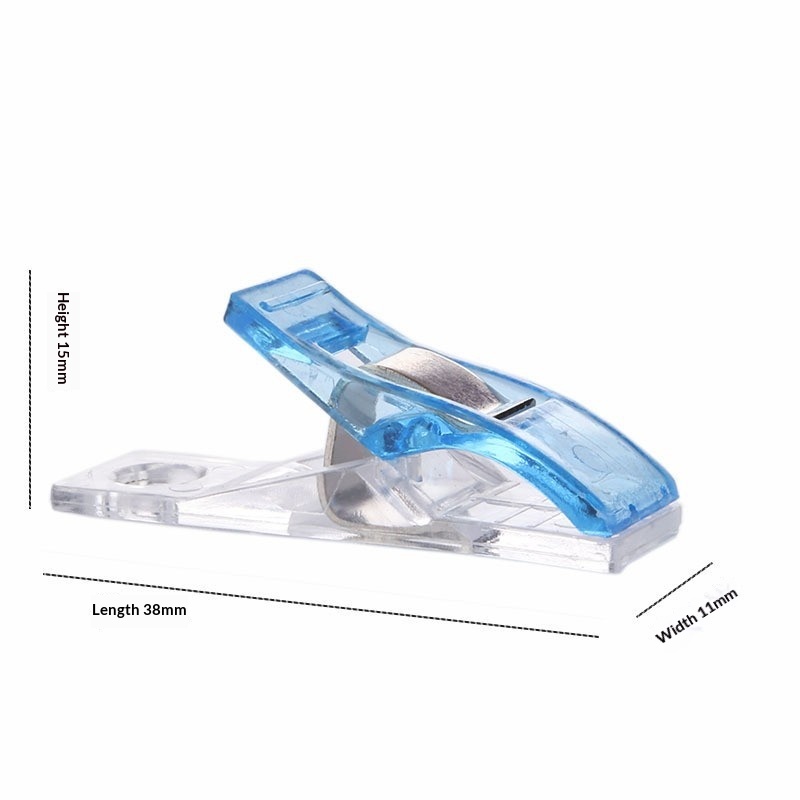 Edge-covering Fixed-gap Sewing Positioning Clip Plastic Color Mixing Hanging Ring Binder 1PCS