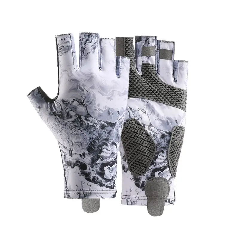 Ice Silk Fishing Gloves Men's Half-Finger Summer Thin Style
