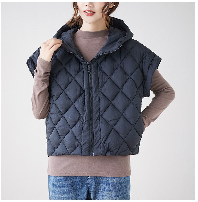 Women's Vest With Fly Sleeves And Hoodie Trendy Coat Women's Vest With Fly Sleeves And Hoodie Trendy Coat