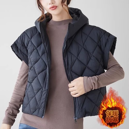 Women's Vest With Fly Sleeves And Hoodie Trendy Coat 7