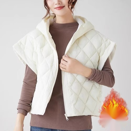 Women's Vest With Fly Sleeves And Hoodie Trendy Coat 5