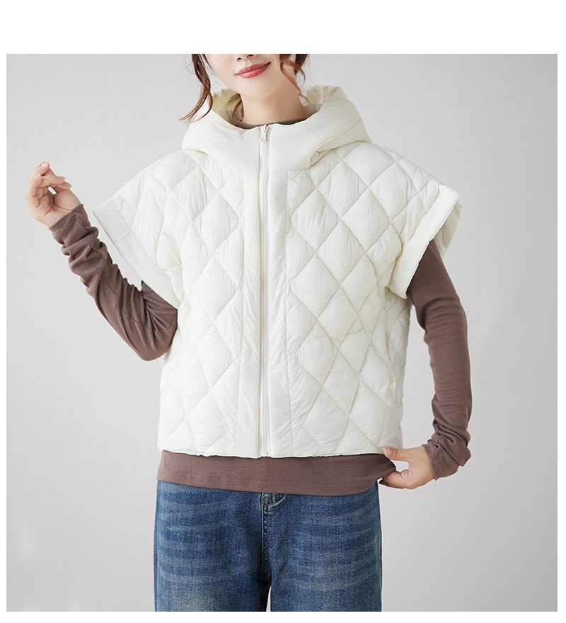 Women's Vest With Fly Sleeves And Hoodie Trendy Coat Women's Vest With Fly Sleeves And Hoodie Trendy Coat