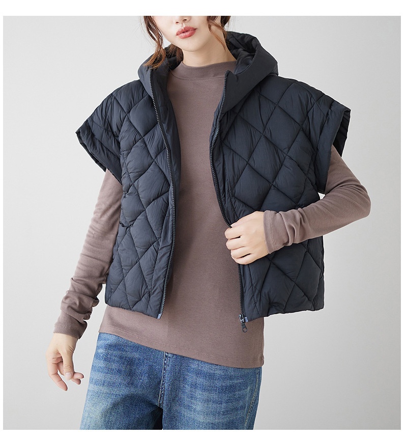 Women's Vest With Fly Sleeves And Hoodie Trendy Coat Women's Vest With Fly Sleeves And Hoodie Trendy Coat