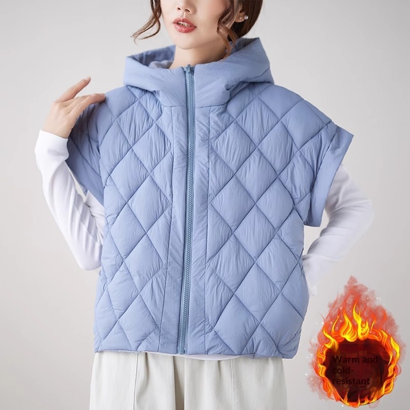 Women's Vest With Fly Sleeves And Hoodie Trendy Coat 4