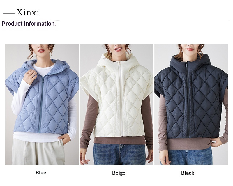 Women's Vest With Fly Sleeves And Hoodie Trendy Coat Women's Vest With Fly Sleeves And Hoodie Trendy Coat