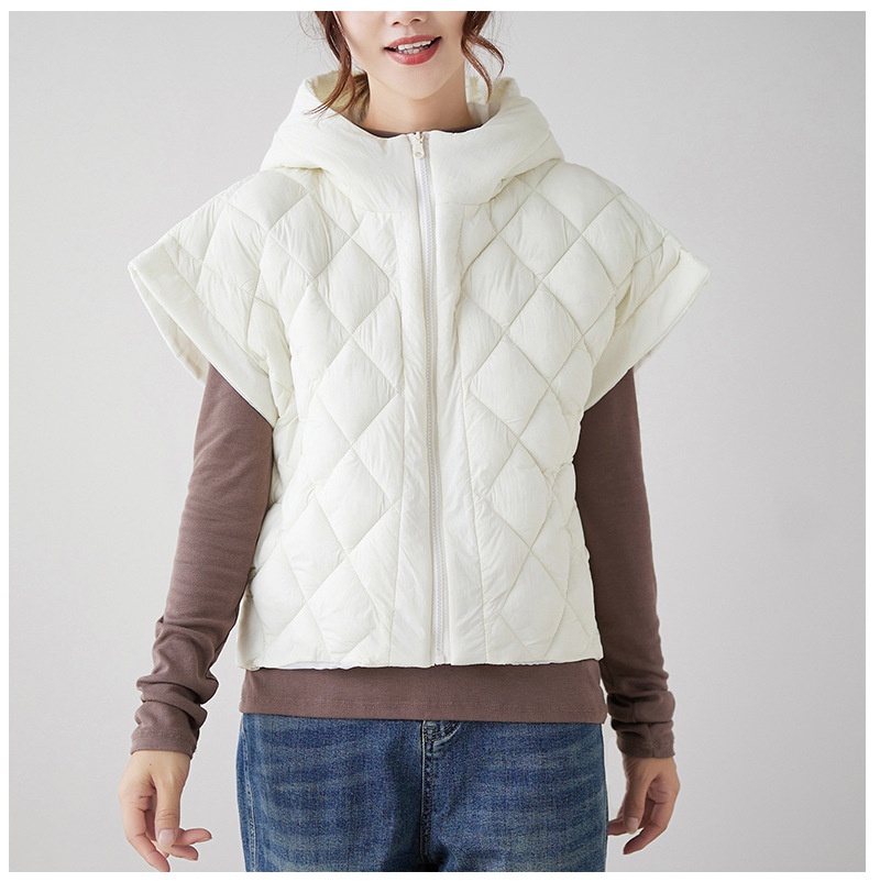 Women's Vest With Fly Sleeves And Hoodie Trendy Coat Women's Vest With Fly Sleeves And Hoodie Trendy Coat