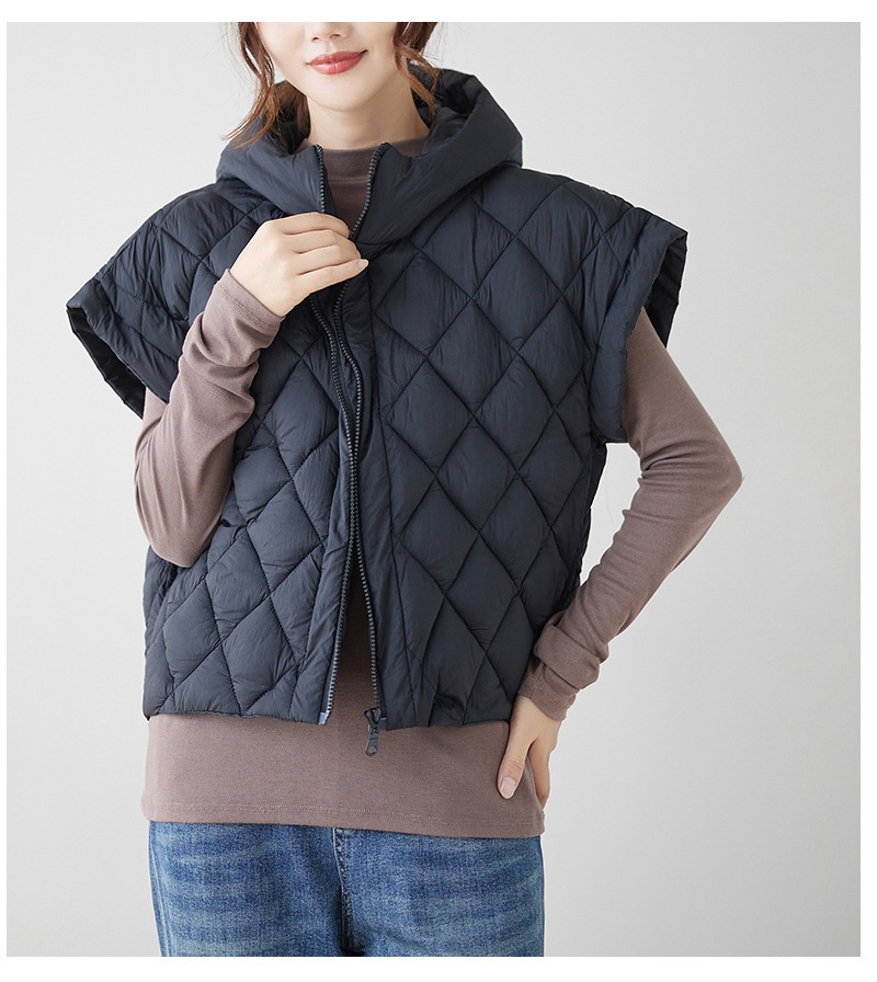 Women's Vest With Fly Sleeves And Hoodie Trendy Coat Women's Vest With Fly Sleeves And Hoodie Trendy Coat