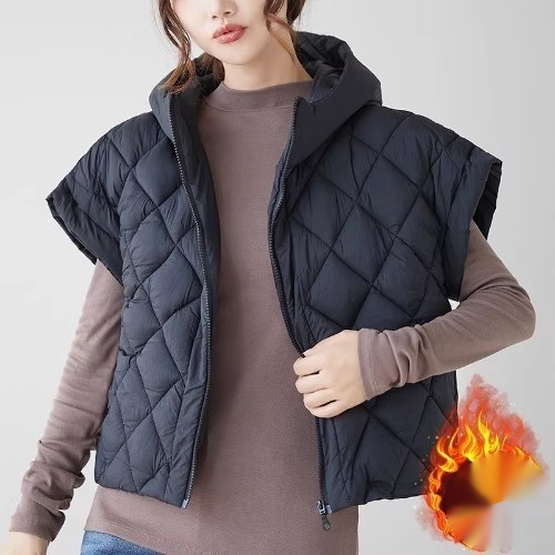 Women's Vest With Fly Sleeves And Hoodie Trendy Coat 6