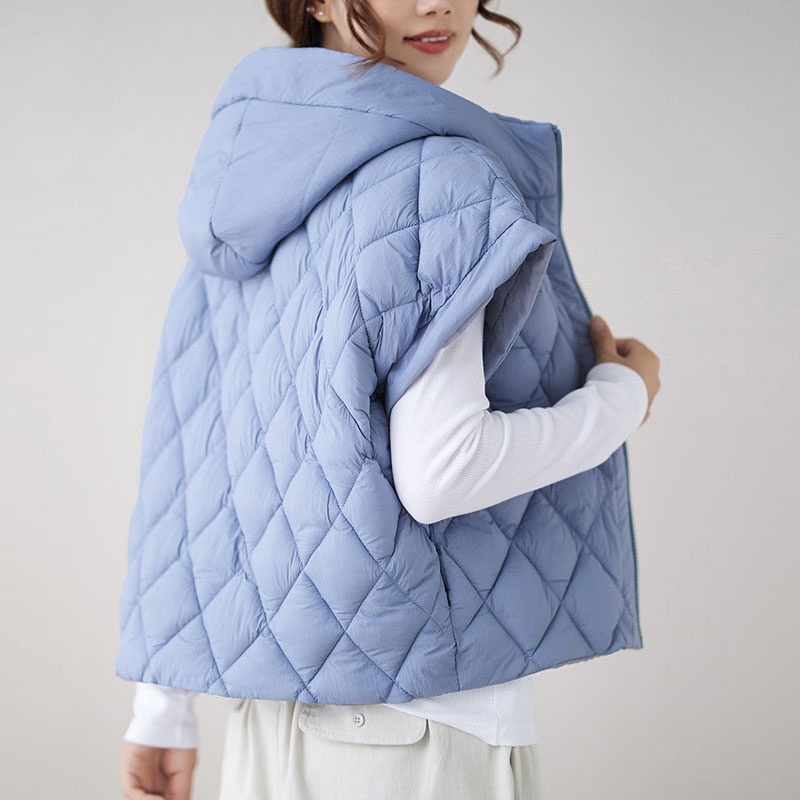 Women's Vest With Fly Sleeves And Hoodie Trendy Coat 2