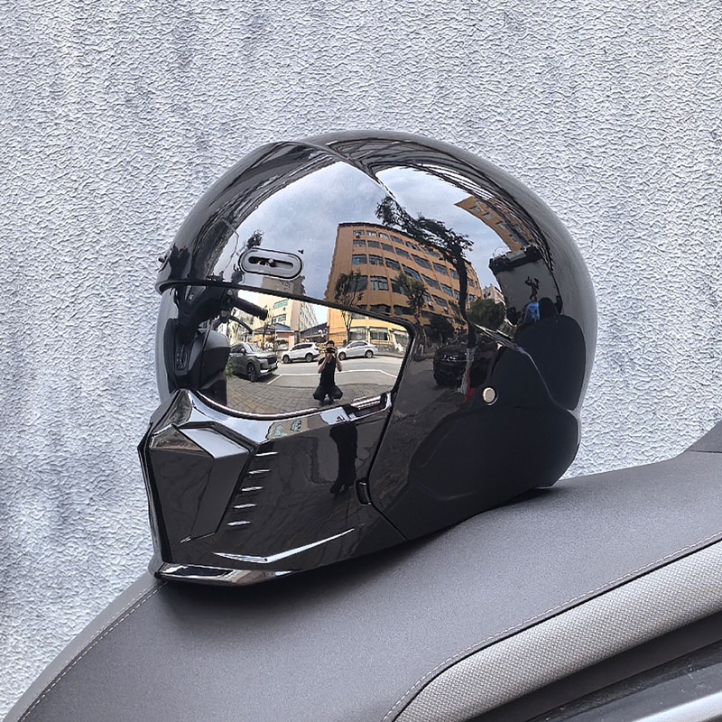 Retro Motorcycle Cruiser Lightweight Full-face Helmet