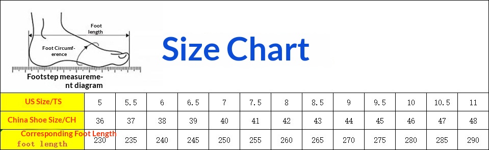 Footwear footwear size chart
