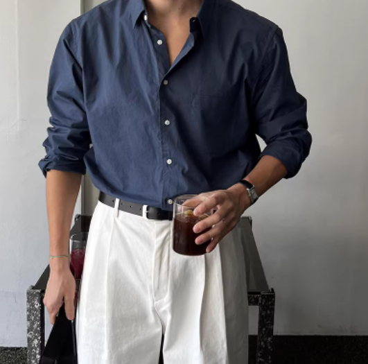 Raglan-Sleeve Casual Shirt