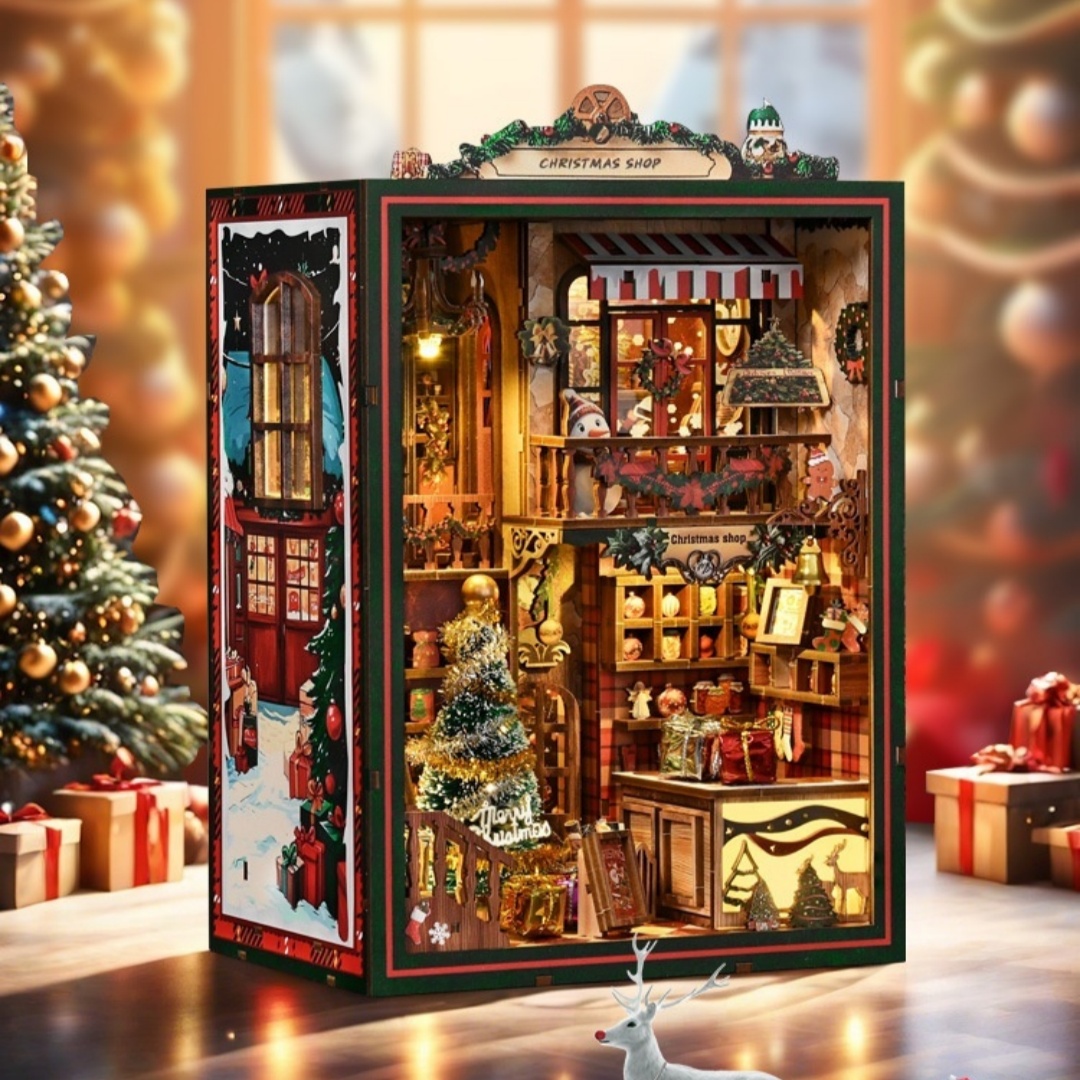 DIY Christmas Bookend Wooden Assembly Cottage