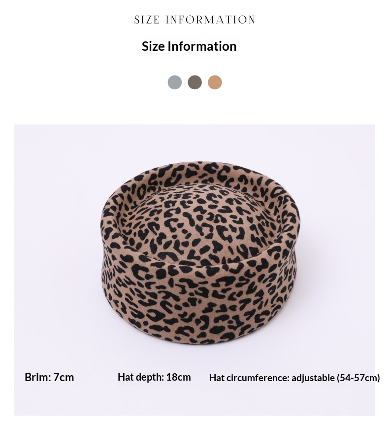 American-style Leopard-print Pillbox Hat Women's New High-end Design 13 040c4d14 5001 46ef b5cf 9d24d3cfb20c trans