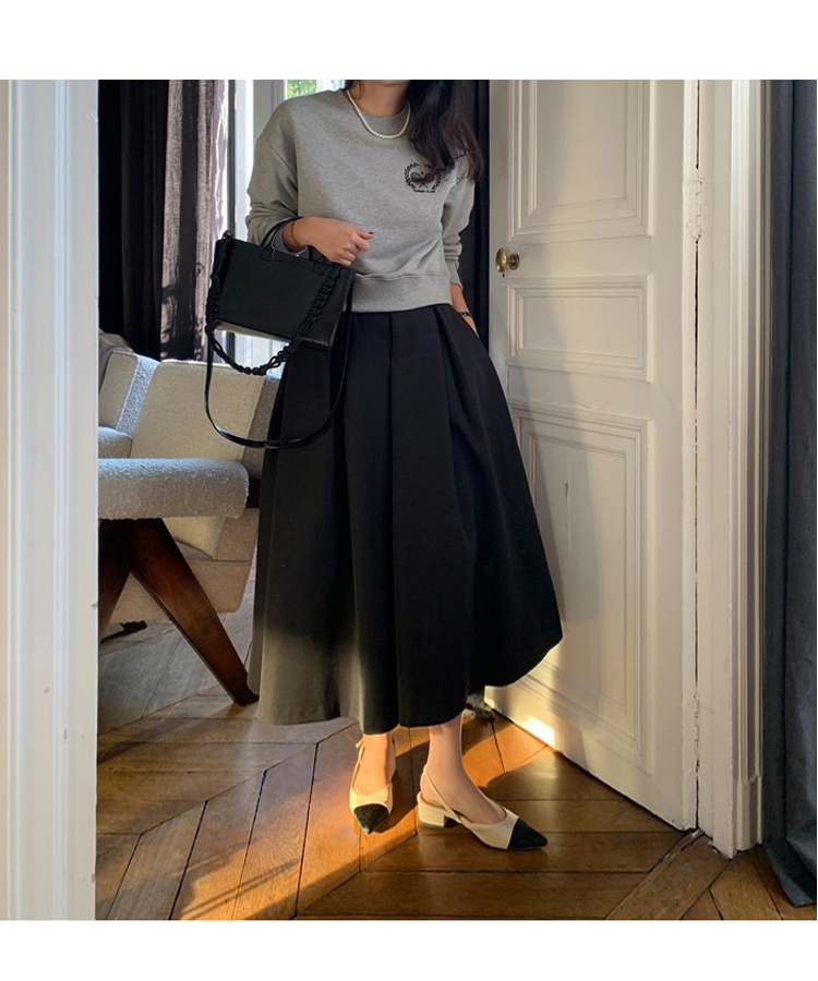 High-waisted Pleated Midi A-line Maxi Skirt 33 3198f985 cf28 4970 9bc9 ae8b05e0283e trans