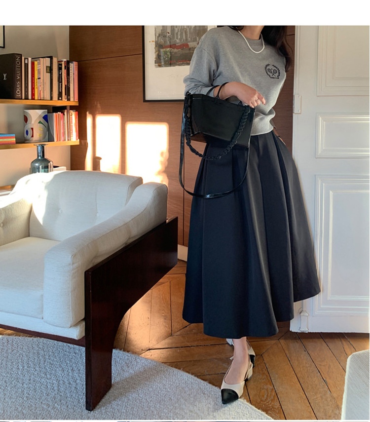 High-waisted Pleated Midi A-line Maxi Skirt 27 39ab43f0 a62f 4156 8966 7daf76c8cced trans