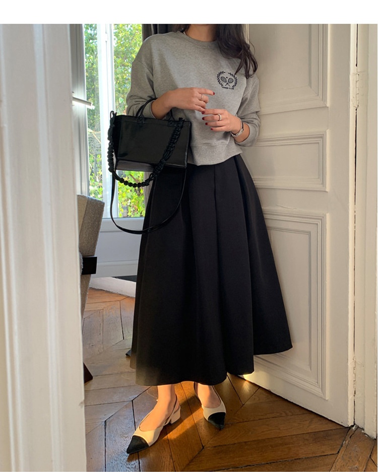 High-waisted Pleated Midi A-line Maxi Skirt 23 5c03db2e 95b4 4c32 8dad 9e703fee8f7c trans