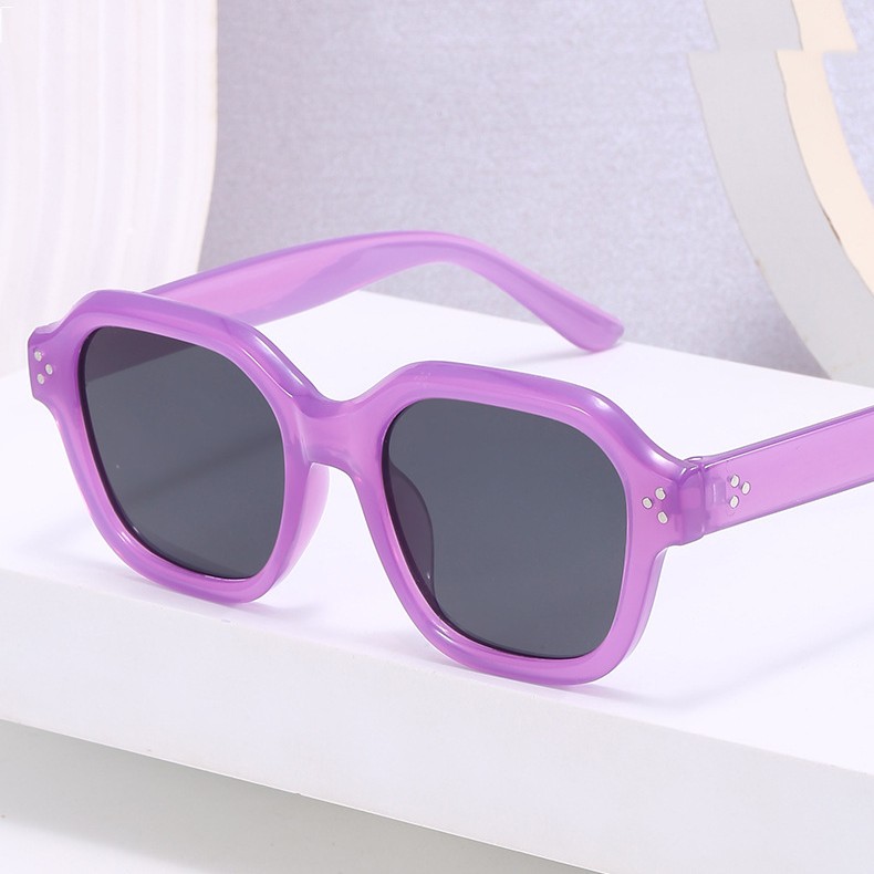 Fashionable Retro Rice-Grain Purple Sunglasses With A Distinctive Style - Image 1