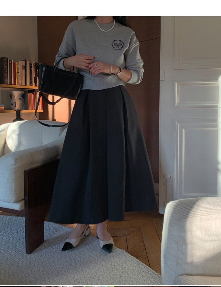 High-waisted Pleated Midi A-line Maxi Skirt 18 7a812893 9b82 41b8 9d5c 9d1ecec6982f trans