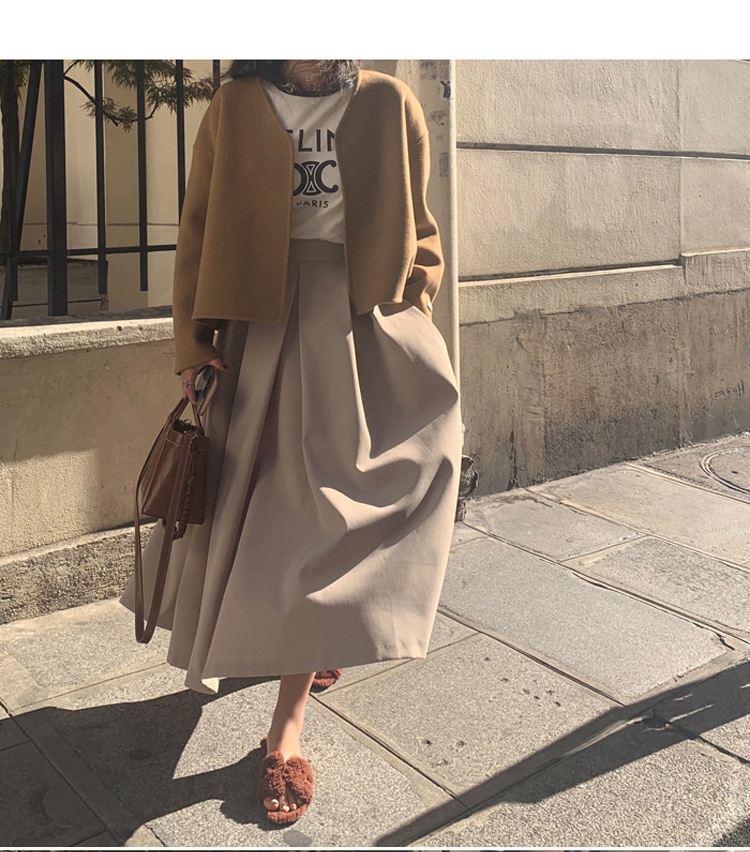 High-waisted Pleated Midi A-line Maxi Skirt 17 e18d1d5c 702c 482b 911d 36f89c58dcfc trans