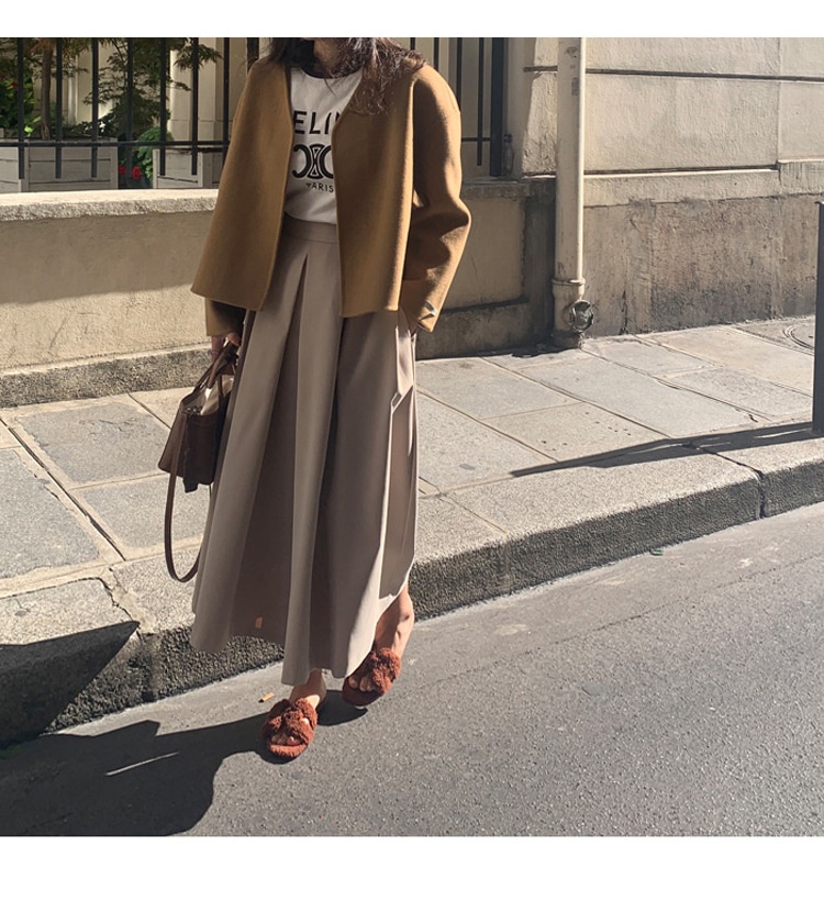 High-waisted Pleated Midi A-line Maxi Skirt 40 f0ebf3f3 6d5f 422a 841c 49d11c84c26b trans