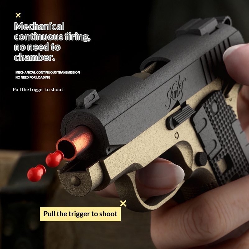 Breech-loading Rapid-fire 1911-style Kids Toy Gun