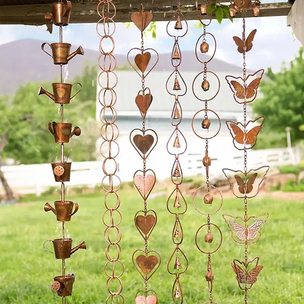 Outdoor Courtyard Garden Butterfly Wind Chime Craft Iron Art Hanging Ornament