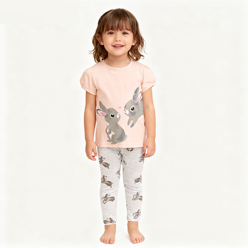 Summer Cotton Top And Pants Two-piece Set