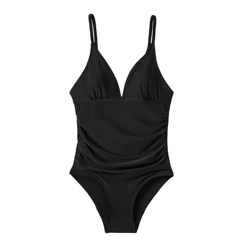 4-Layer Leak-Proof Athletic Swimsuit With Thin Straps One-Piece Design