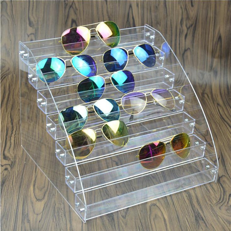 Transparent Acrylic Sunglasses Storage Display Rack
