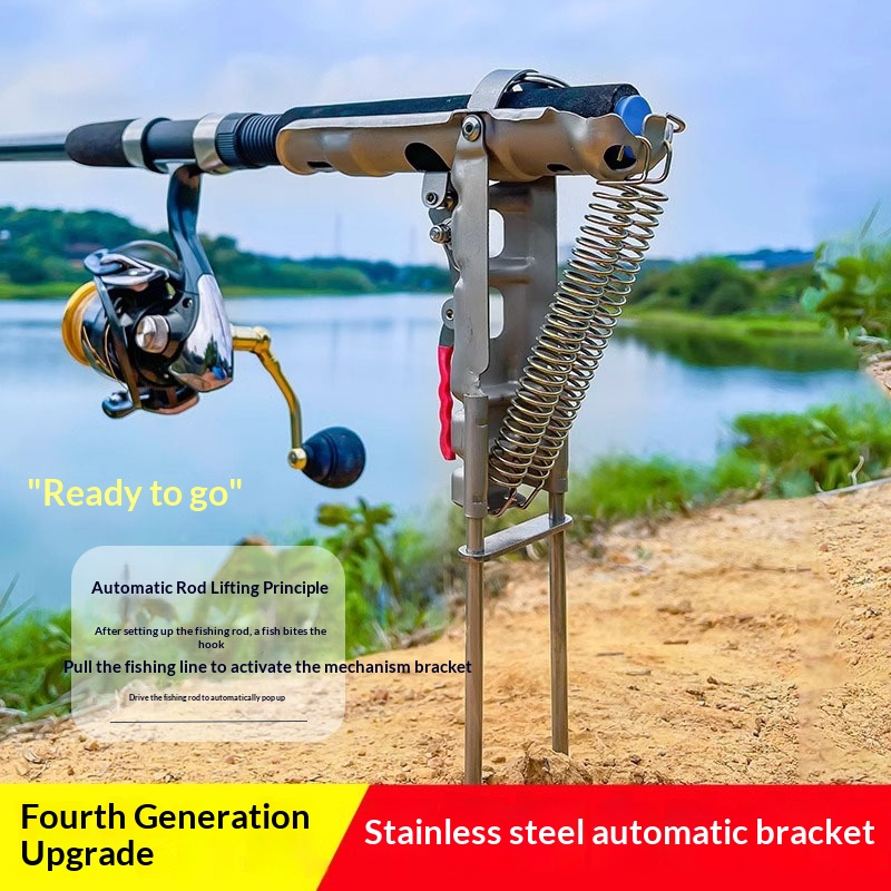 Automatic Sea Rod For Fishing Ground-Plug Sea Rod Stand Rod Lifter Stainless Steel
