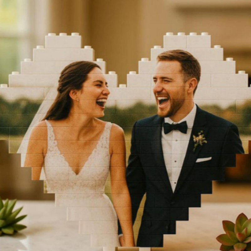 Photo Of A Heart-shaped Building Block Set - Image 1