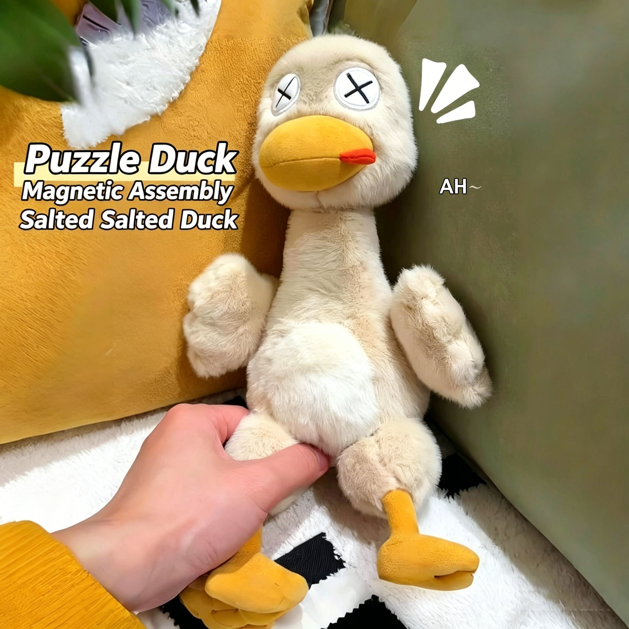 Magnetic Plush Doll Setdetachable Salted Duck Figurine