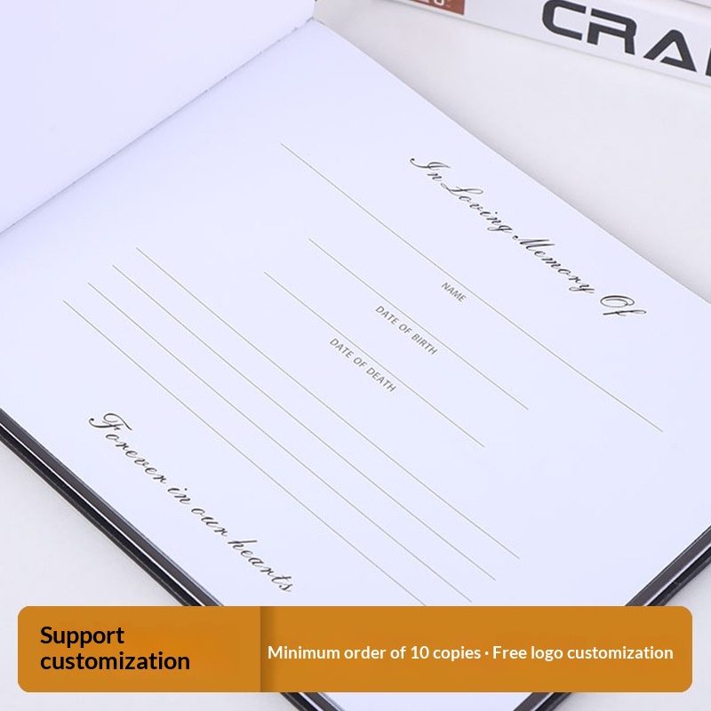 Personalized PU Cover Notebook Guest Book 3