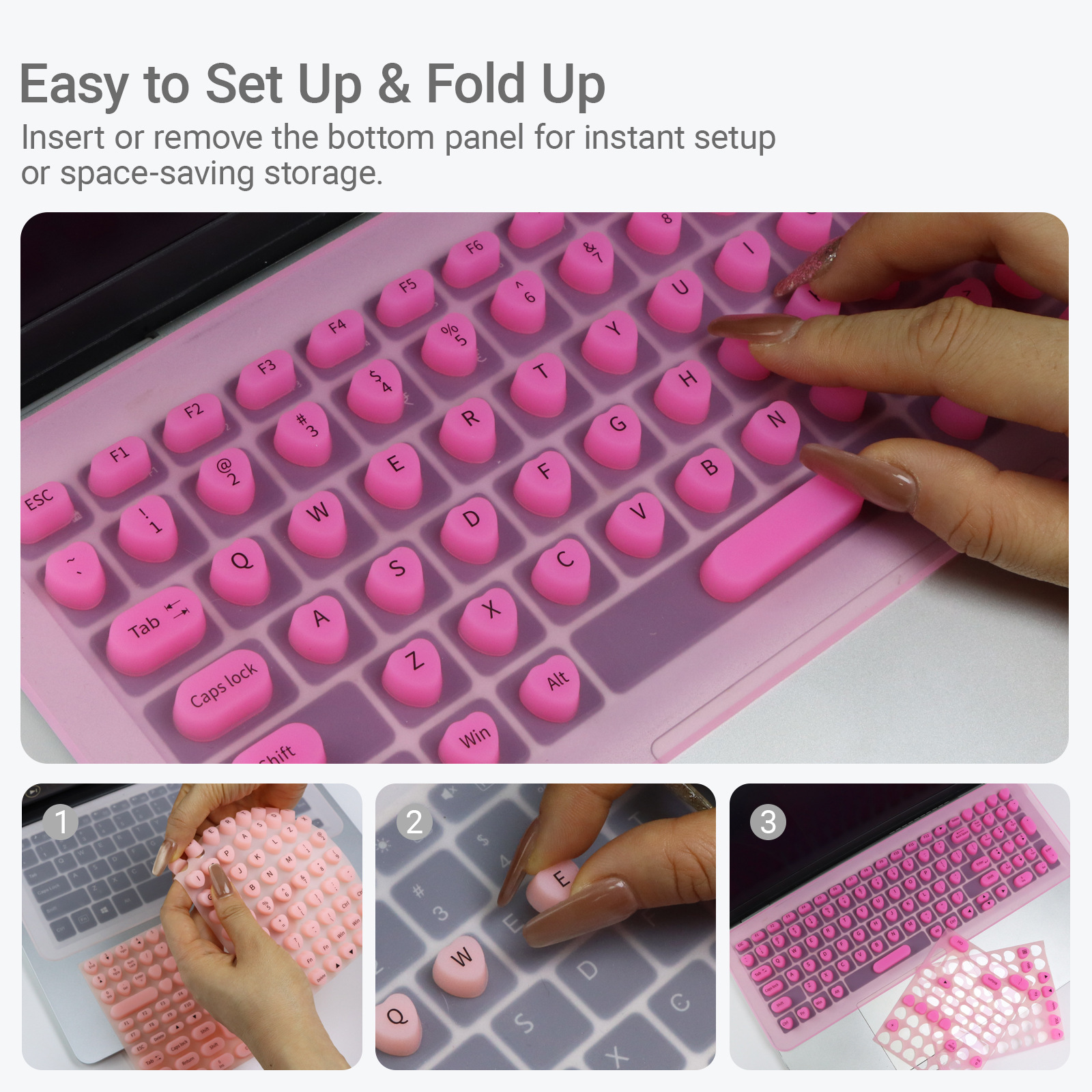 Computer Silicone Nail Art Keyboard Cover 7