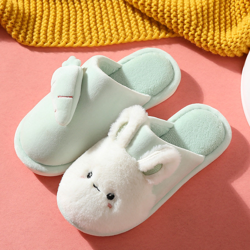 Women's Cozy Cartoon Carrot Rabbit Cotton Slippers