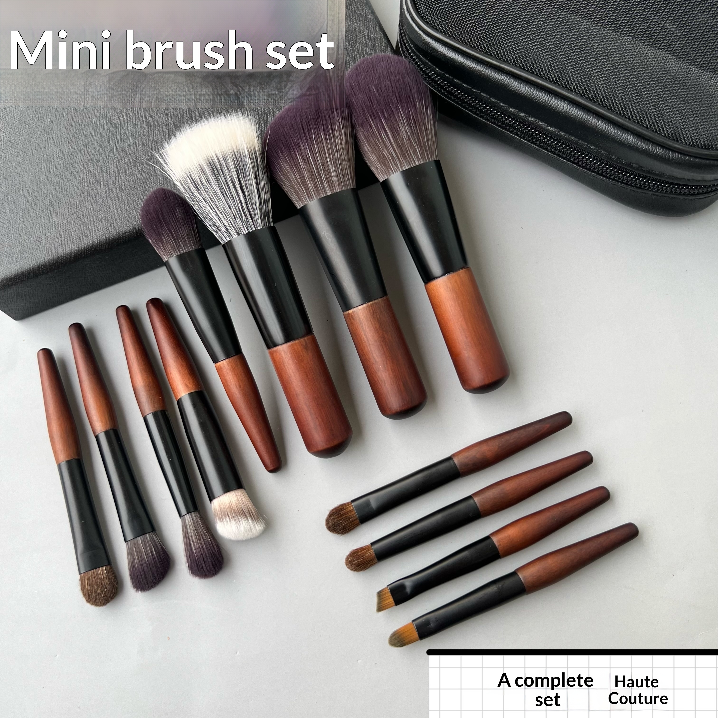Cangzhou Mini Makeup Brush Set Portable Short Handle