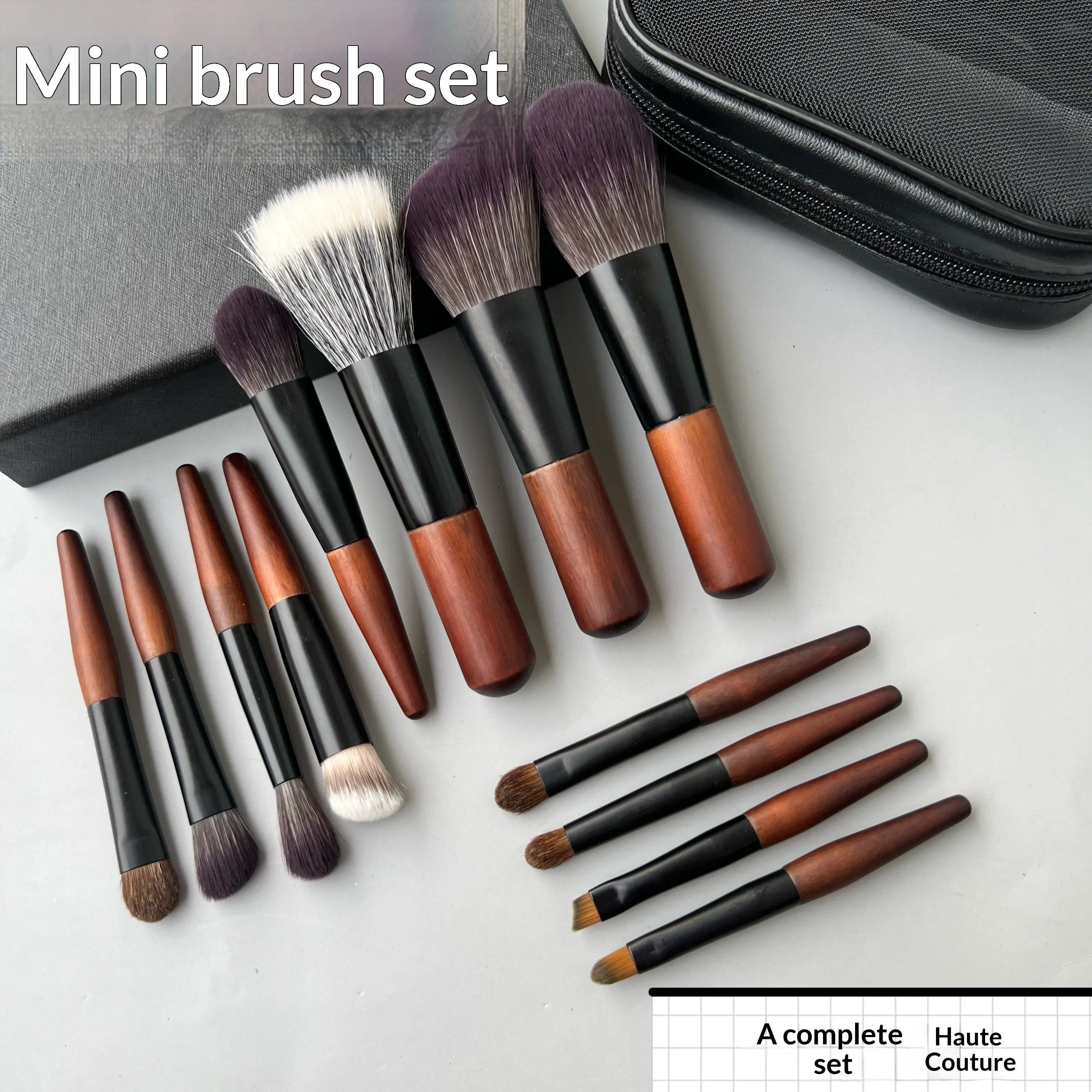 Cangzhou Mini Makeup Brush Set Portable Short