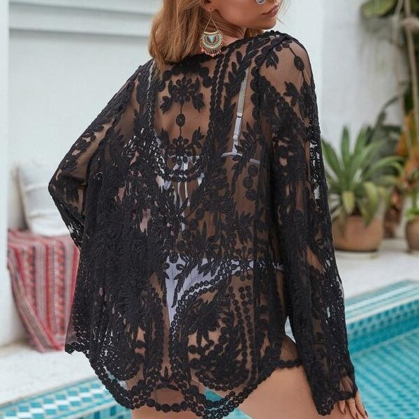 Lace Cardigan Outerwear Sun-protective Shirt Women's Summer Thin Style 3