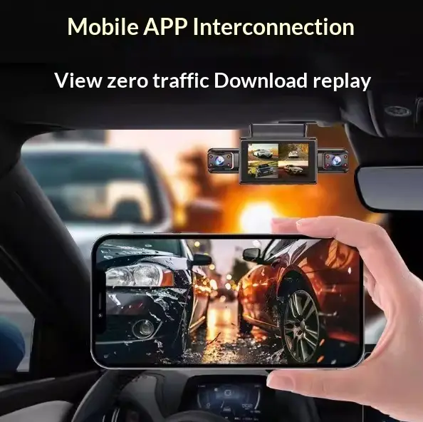 Panoramic Dash Cam Plug-and-Play Night Vision 4-Camera Reversing View