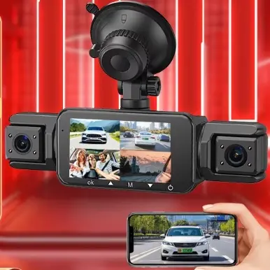 Panoramic Dash Cam Plug-and-Play Night Vision 4-Camera