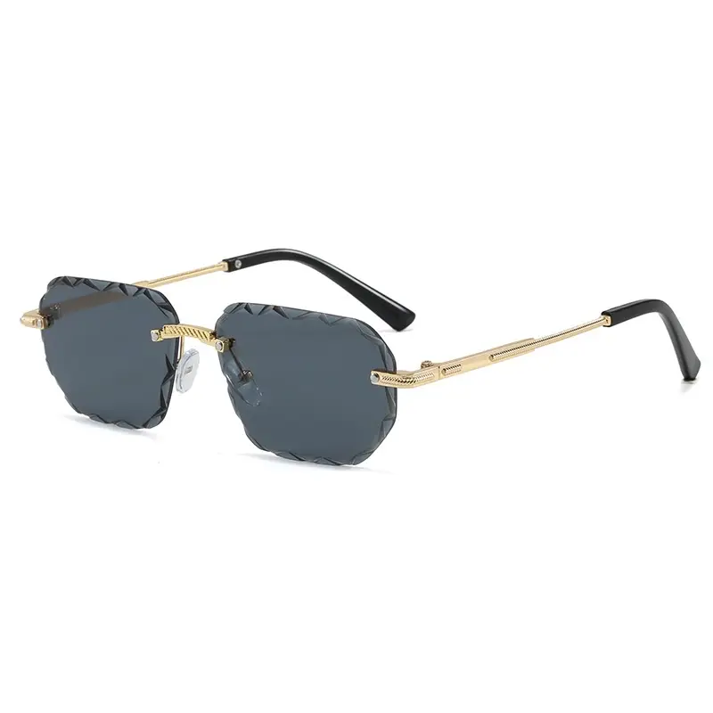 Trendy Fashion Polygonal Frameless Sunglasses For Women