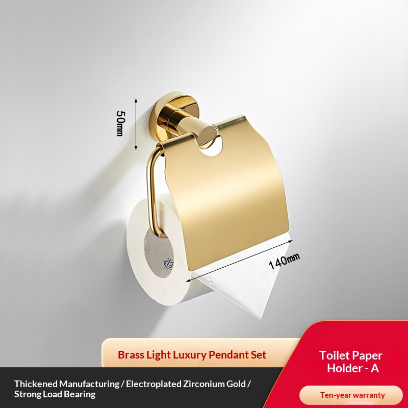 All-copper Bathroom Towel Rack Single-bar And Double-bar Designs 9