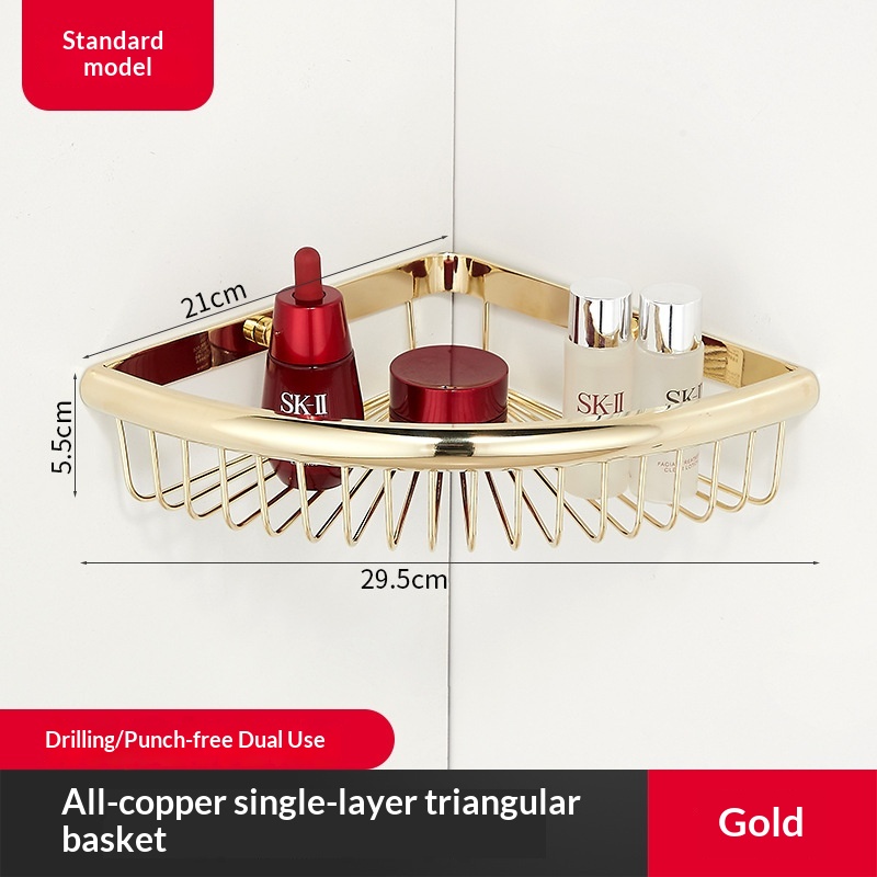 All-copper Bathroom Towel Rack Single-bar And Double-bar Designs 14