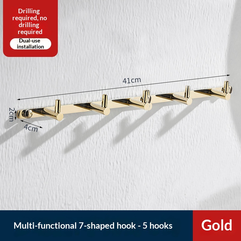 All-copper Bathroom Towel Rack Single-bar And Double-bar Designs 13