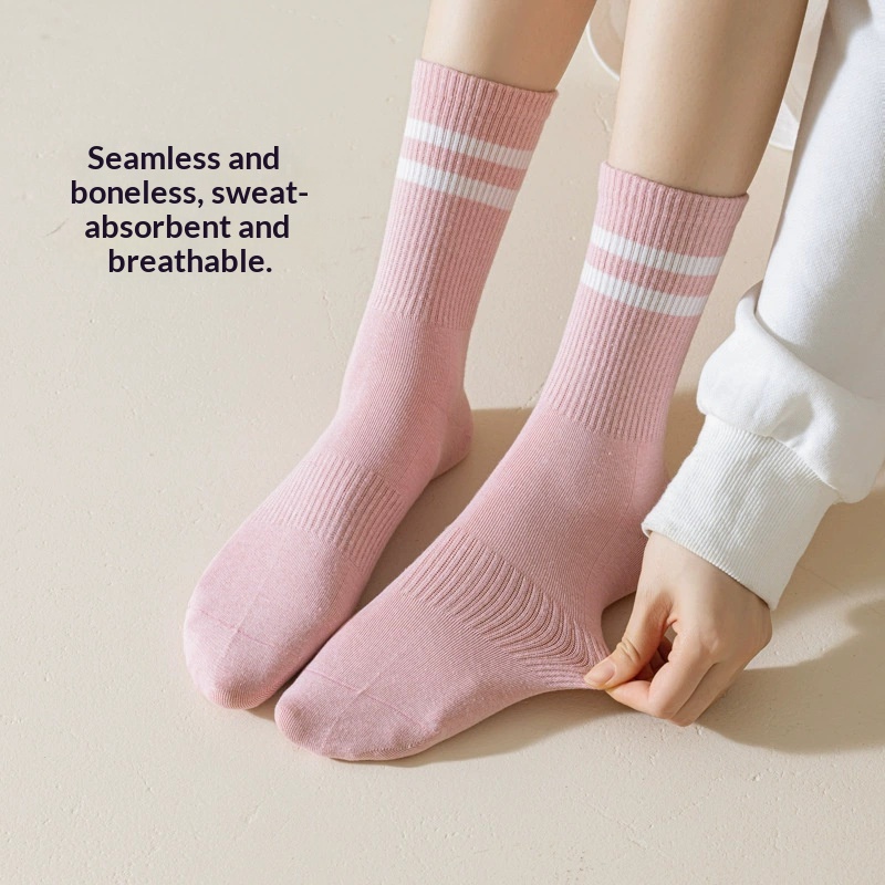 Sweat-Wicking Long Running Socks for Women, Mid-Calf