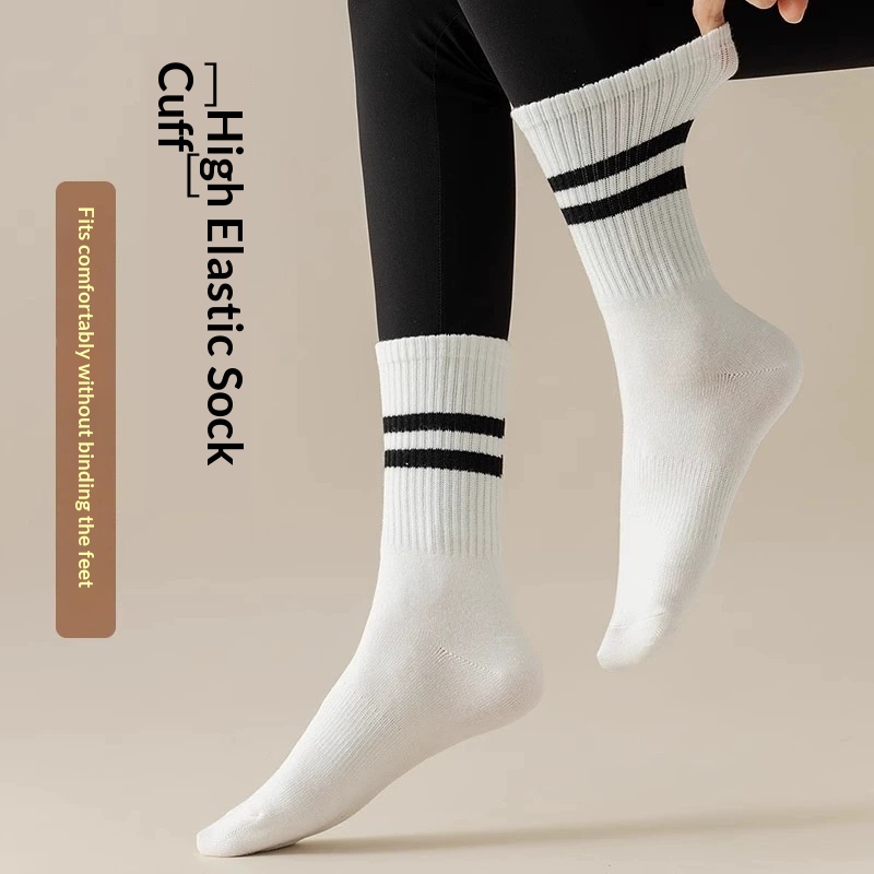 Sweat-Wicking Long Running Socks for Women, Mid-Calf