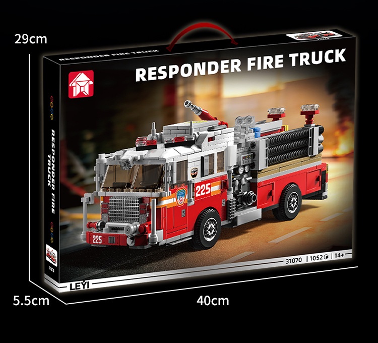 City Fire Truck Rescue Vehicle Kids Educational Small-Brick Building Set Boys Toy 6a8a5eca D177 4a7f A5b7 A22119902042 Trans