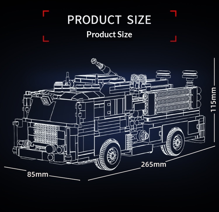 City Fire Truck Rescue Vehicle Kids Educational Small-Brick Building Set Boys Toy 81bd8dcb 754f 4cbf 945c 4857e7f09ba8 Trans