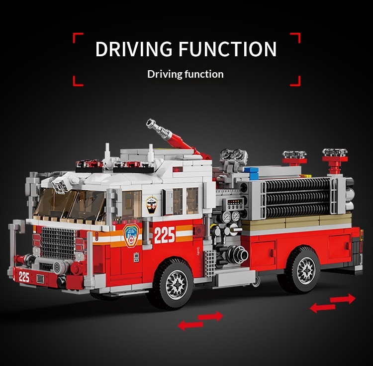City Fire Truck Rescue Vehicle Kids Educational Small-Brick Building Set Boys Toy 940cdfe4 Fa74 4536 809a 605367685a6b Trans